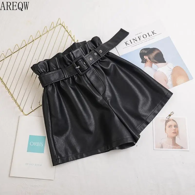 Искусственная кожа осень зима шорты женские сексуальные для женщин Feminino
