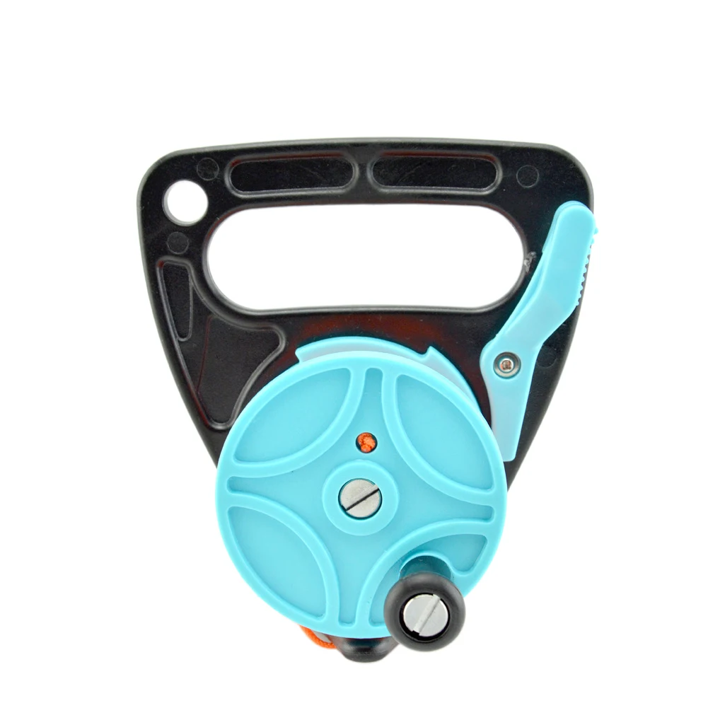 Light Blue 46m С фиксатором для большого пальца, для плавания и дайвинга, аксессуары для улицы, катушка для подводного плавания, компактная нейлоновая переносная легкая - Цвет: Light Blue 46m