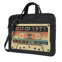 

Birthday Gift Best Of 1971 Cassette Tape Laptop Bag Case Retro Letters Clutch Waterproof Computer Bag Kawaii Travel Laptop Pouch