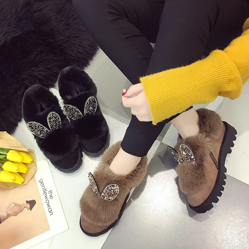 

Women Boots Winter Warm Snow Boots Women Faux Suede Ankle Boots For Female Winter Shoes Botas Mujer Plush Shoes Woman