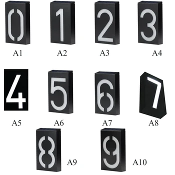 

LED Solar Power Light Sign House Hotel Door Address Plaque Number Digits Plate Lamp Outdoor Home Wall LED new