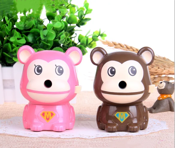 

2019 Stationery Mechanical pencil sharpener Cartoon Monkey Pencil sharpener office & school supply
