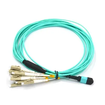 

MPO fiber optic bundle patch cable 12 core lc mpo patch cord 40G QSFP+ to 12xLC connector Breakout Active Optical Cable