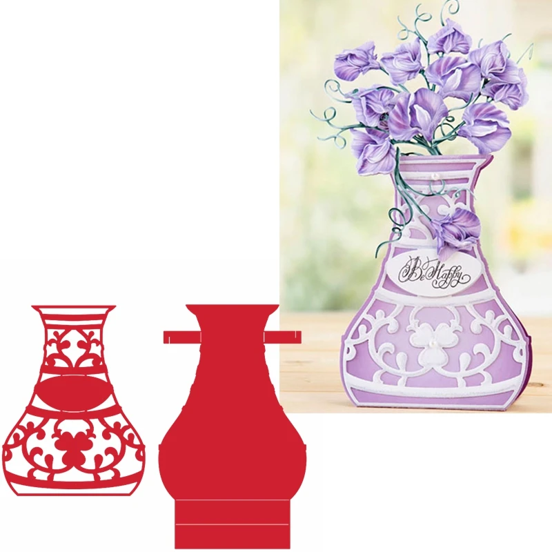 

Unique Vase Metal Cutting Dies Unique Pattern Vase Die Cuts For Card Making DIY Album Decoration New 2019 Embossed Crafts Cards