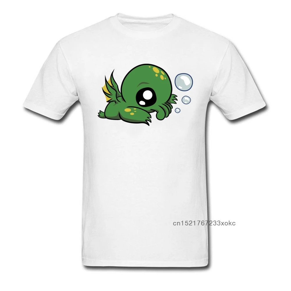 Cthulhu/Белая мужская футболка из 100% хлопка с героями мультфильмов Футболки