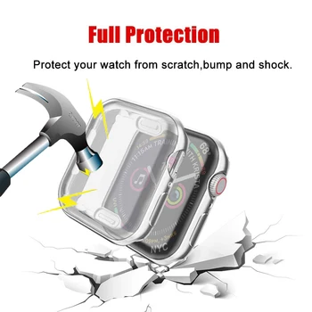 

Screen Protective Case for Apple Watch Series 5/4/3/2/1 iwatch Shatter-Resistant Shell Protector Cover 38 42 44 40 mm watch case