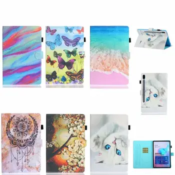 

Leather PU Case For Samsung Galaxy Tab S6 10.5 SM-T860 SM-T865 T860 2019 10.5" Cover Funda Tablet Fashion Painted Stand Shell