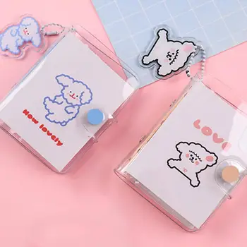 

3 Hole Transparent Shell Loose-Leaf Coil Hand Book Scrapbook Loose-leaf Notebook Kawaii Transparent Metal Cute PVC Statione D9L4