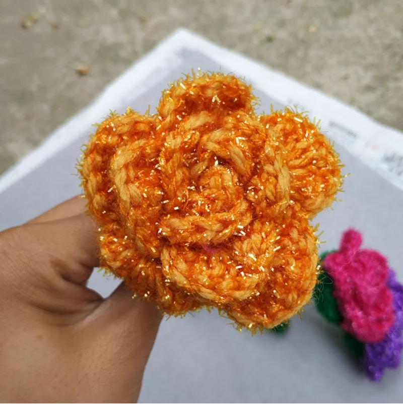 Цветочная композиция Роза ручной работы детская мягкая плюшевая игрушка кукла детский подарок на день рождения креативные ремесленные украшения для дома