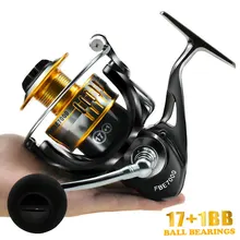 Спиннинговые Катушки 17+ 1BB 5,0: 1/4. 7:1 высокая скорость Передаточное отношение рыболовный линейный светильник вес ультра гладкий мощный Спиннинг рыболовные катушки