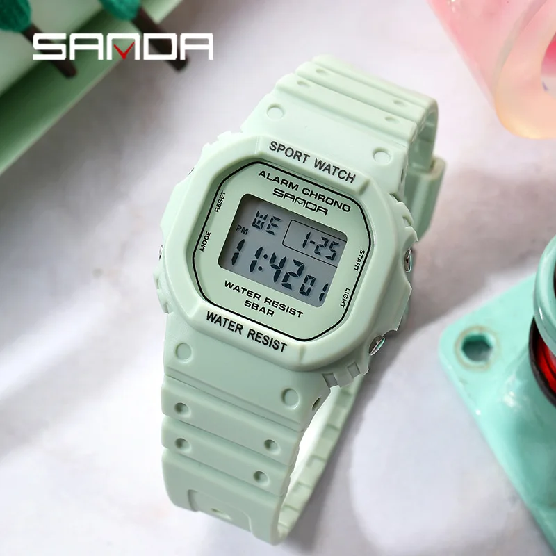 

SANDA 2019 student sports watch multi-function 30M waterproof Running Calorie Climbing electronic watch relogio kinetic watch