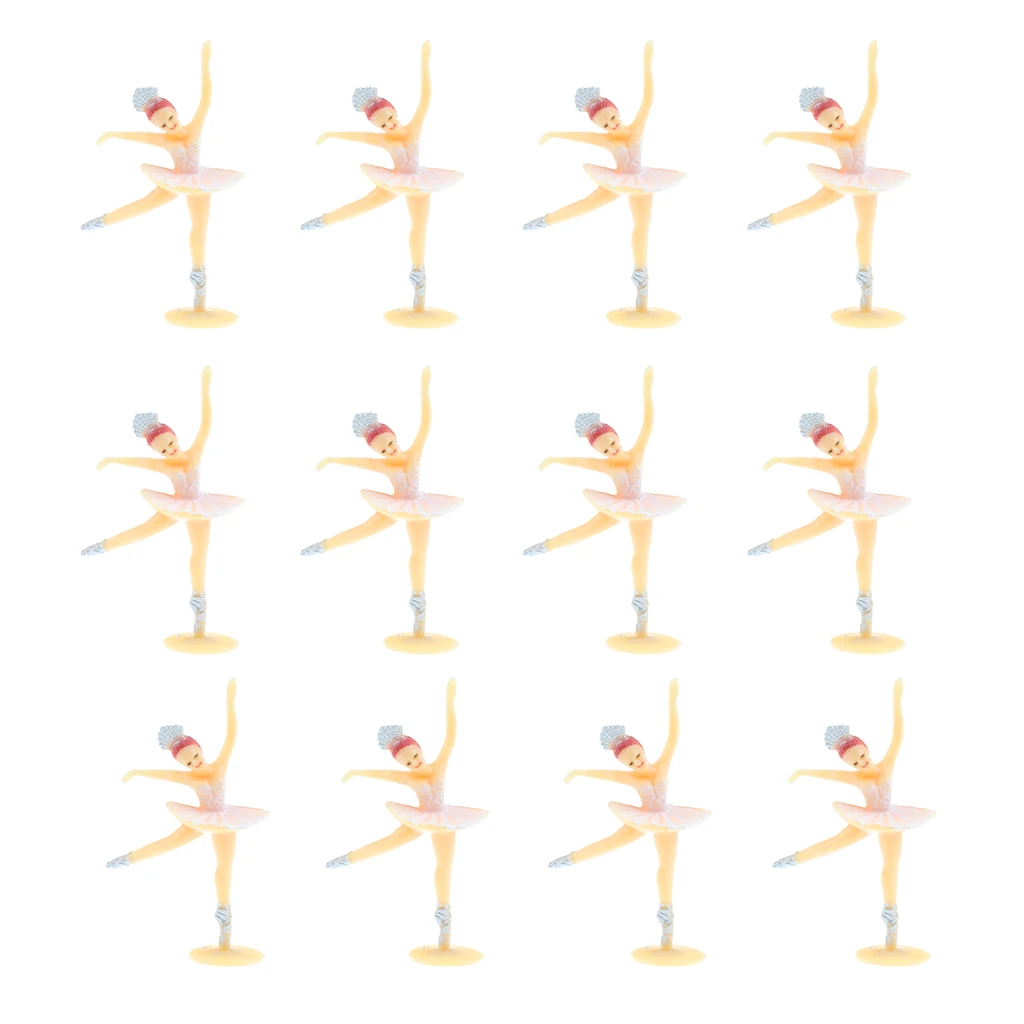 12pcs Mini Ballerina Dancing Girl Baby Shower Favors Party Table Decor Supplies