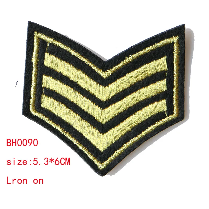 3D 2 Pcs US Marine Corps icon Embroidered Iron on Patches for Clothing DIY Stripes Clothes Patchwork Sticker Custom Badges - Цвет: BH0090