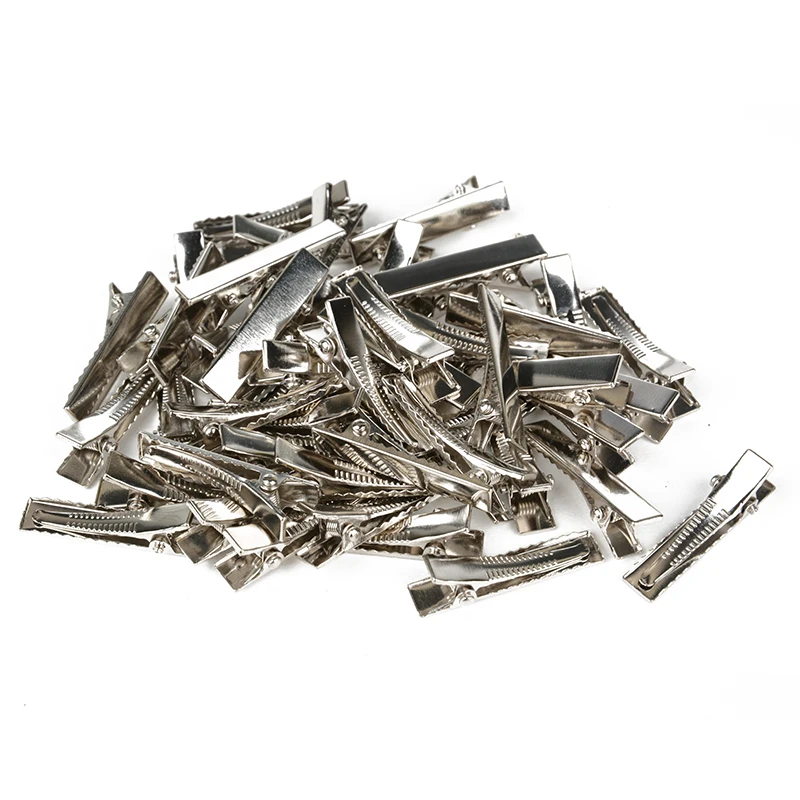 50pcs/lot Metal Crocodile Clips Cable Lead Testing Metal Alligator Clips Clamps Hair Clips Hairpins 35mm-75mm