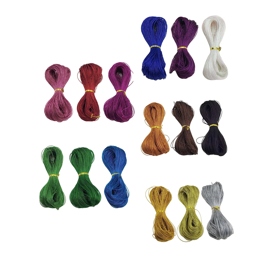 

1mm Metallic Gift Tag Cord Crafts For Beading Jewelry Pendant Tassel Thread