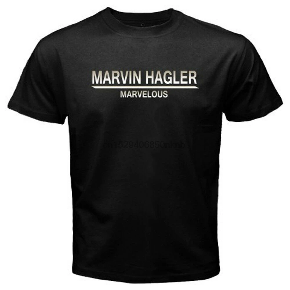 Новая мужская черная футболка Marvin Hagler lous Boxing Legend Champ размер S 3XL|Футболки| |
