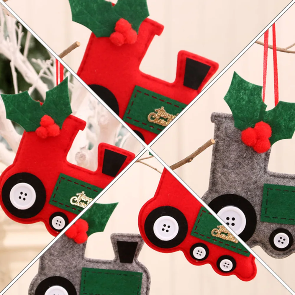 4 шт. Рождественская подвесная подвеска елка в форме автомобиля Праздничная