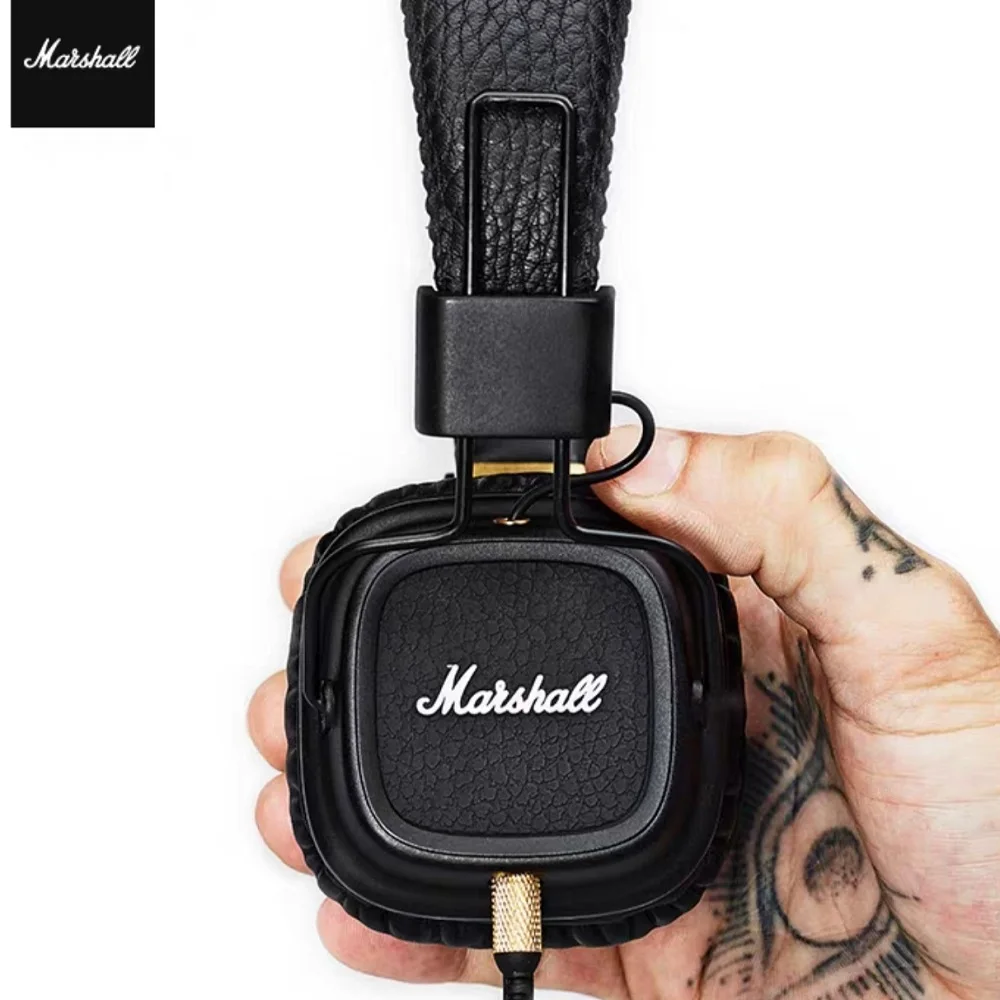 Проводные наушники MARSHALL MAJOR II классические ретро с глубокими басами Складная
