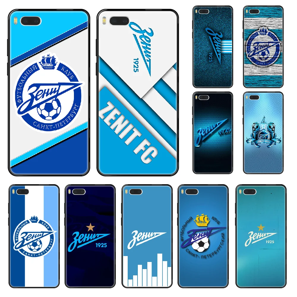 Чехол для телефона FC Football Zenit Xiaomi Mi 6 8 9 A1 2 3 Max3 Mix2 Mix2S X T Lite Pro черный мягкий