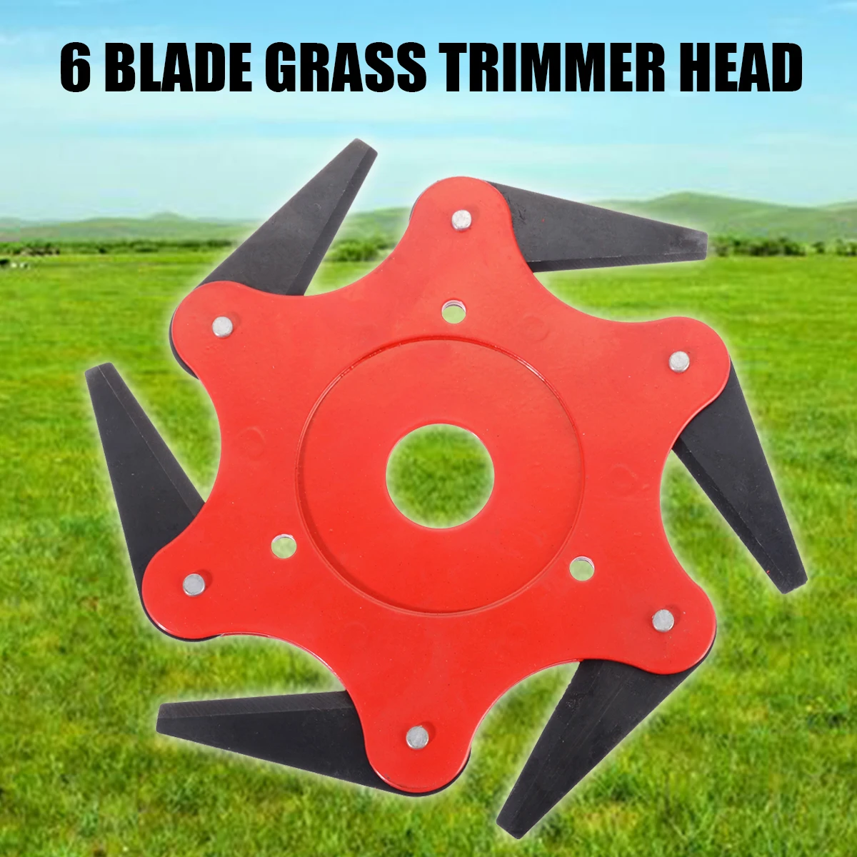 

6 Teeth Brush Cutter Blades Lawn Weed Trimmer Head Brush Cutter Tool For Lawn Mower