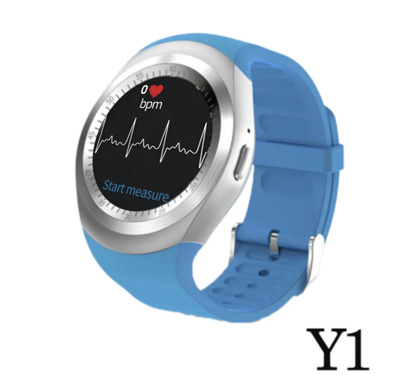 Blue heart rate Y1 plus android умные часы мужские/женские Смарт-часы Детские умные часы Android Sim карты умные часы монитор сердечного ритма SZ LongE - Цвет: Blue heart rate