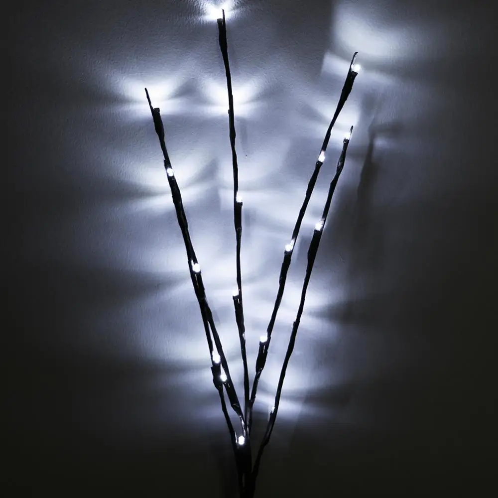 Sanyi светодиодный светильник "Ветка ивы" Цветочные ночные огни 20 лампочек на батарейках для дома, рождества, дня рождения, сада, внутреннего украшения - Испускаемый цвет: 2 Modes Cool White