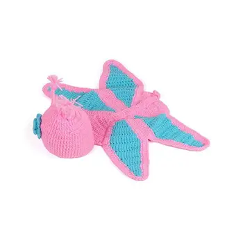 

Fashion Unisex Newborn Boy Girl Crochet Knitted Baby Outfits Costume Set Photography Photo Props-Butterfly