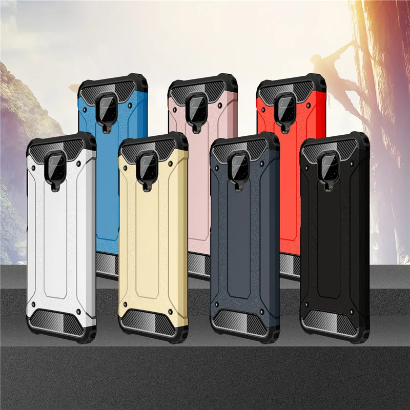 For Xiaomi Redmi Note 9 Pro Max Case Comfort shock absorption fall prevention protection iron armour Note9 Cover | Мобильные