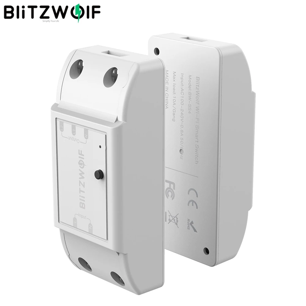 Умный домашний переключатель BlitzWolf базовый 2200 Вт 10A 1/2 Way Wi Fi DIY дистанционное