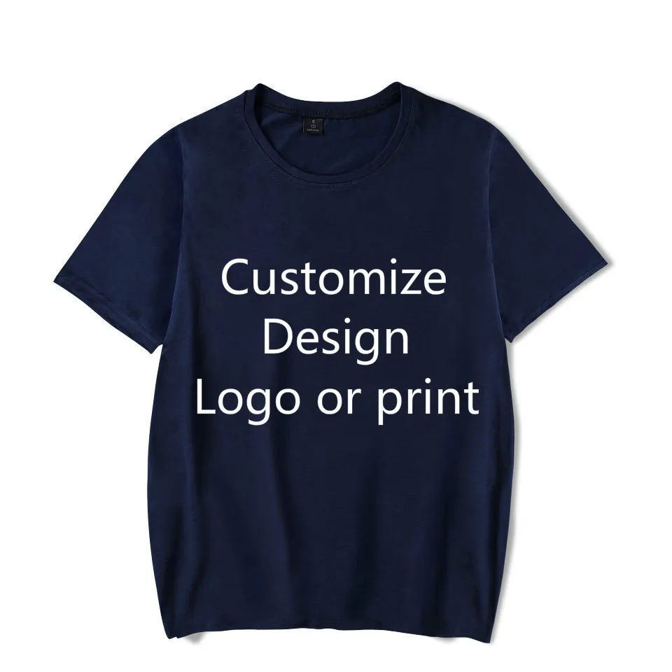 SoYK Men Women Solid Color Short Sleeve T-shirt Customized Design logo Print High Quality Casual T Shirt DIY Custom Tshirt tops