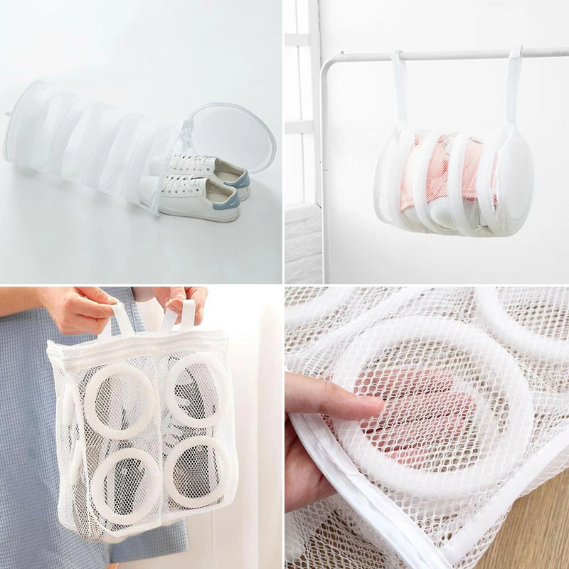 Laundry Shoe Bag Washing Machine Cleaning Accessory Home Mesh Organizer Storage