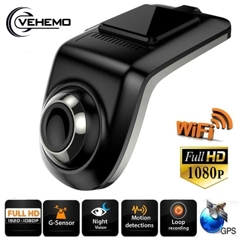 1080P Full HD ночная версия, Автомобильный видеорегистратор, Wi-Fi, видеорегистратор для вождения, 155 широкоугольная беспроводная камера