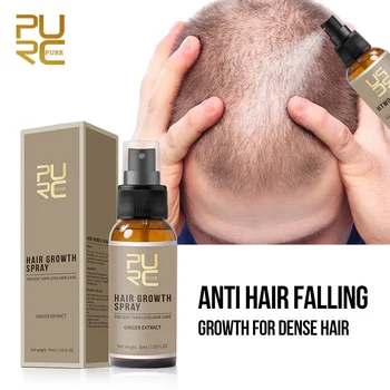 

PURC 7 Days Hair Growth Spray Strengthen Hair Essence Liquid Fast Grow Restoration Dense Thicker Anti Hair loss Treatment