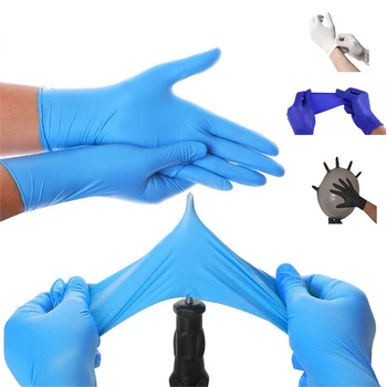 

Nitrile Gloves Disposable Rubber For Work Blue Thin Waterproof 50 Pairs/ Box