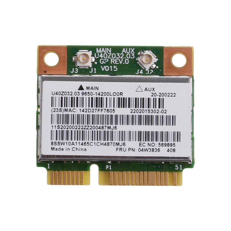 Lenovo G500 G400 G410 G505 E431 E531 용 BCM943142HM BT4.0 Wifi 무선 카드