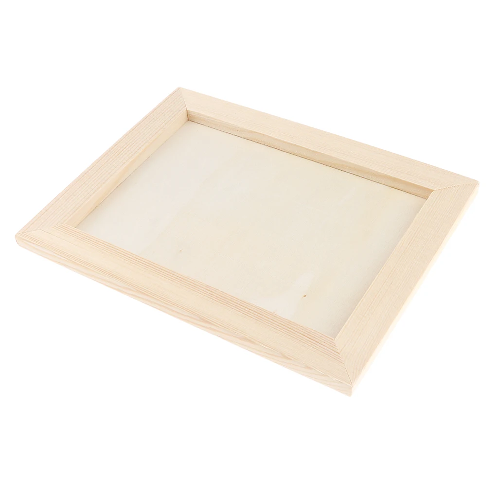 Natural Wooden Photo/Picture Frame for Art, Crafts, Display Home Decoration-Eco-Friendly Durable