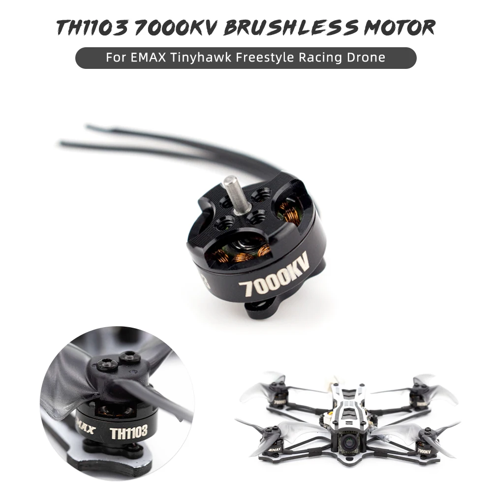 EMAX Tinyhawk Фристайл бесщеточный двигатель TH1103 7000 кв 1-2S RC Мотор Запчасти Аксессуары |