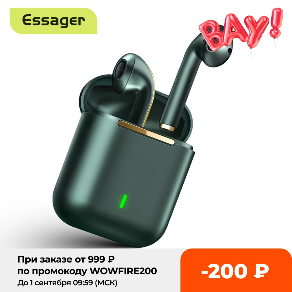 Беспроводные наушники Essager J18 Bluetooth-наушники с микрофоном TWS гарнитура |