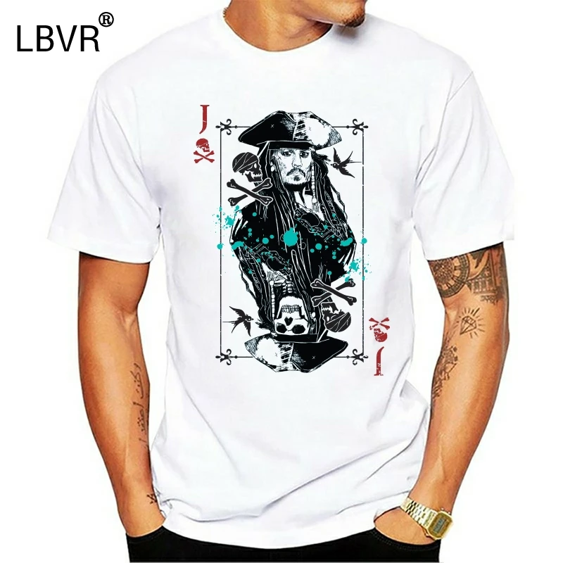 Jack Sparrow - A Wanted Man Men's White T-Shirt Tees Clothing Classic Quality High t-shirt |