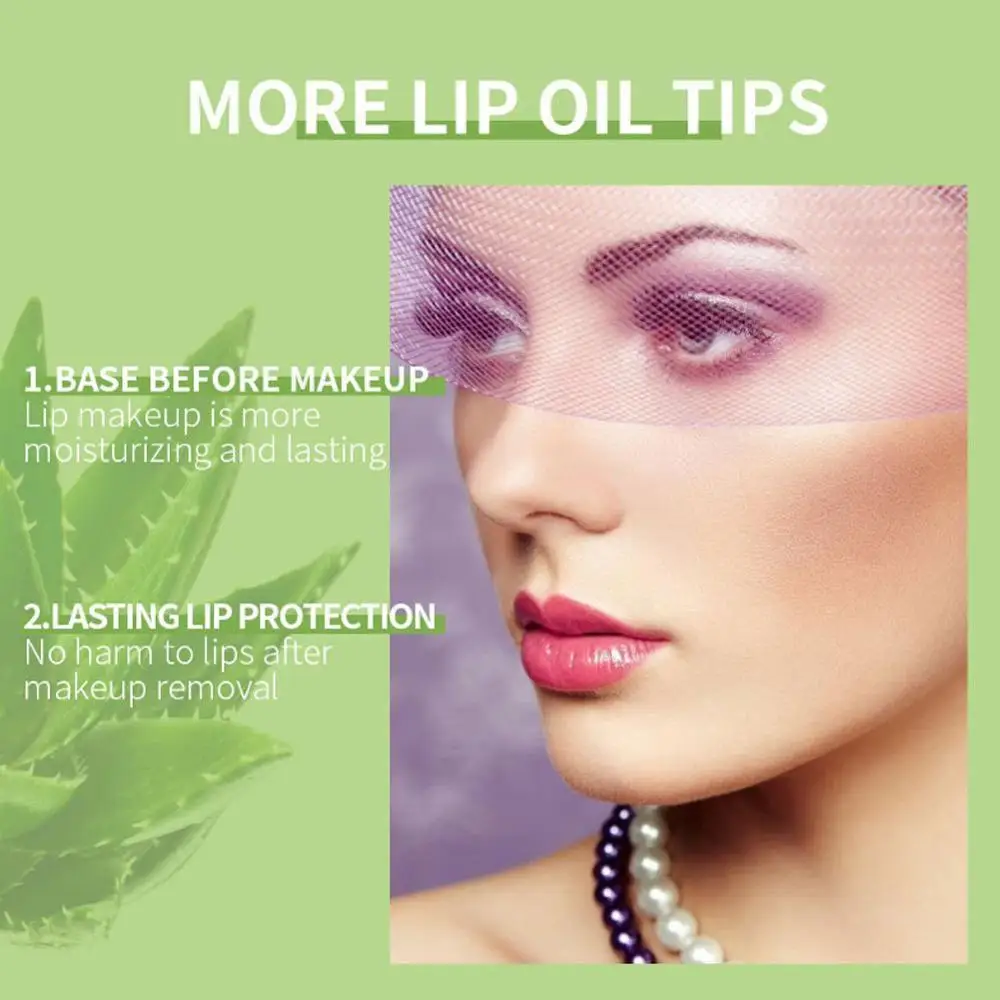 Питательный Алоэ Вера Увлажняющий блеск для губ прозрачный меняющий цвет