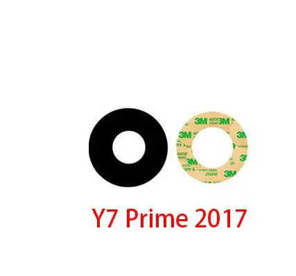 Новая стеклянная крышка для задней камеры для huawei Y5 Y6 Y7 Pro Y9 Prime P Smart с клейкой наклейкой - Цвет: Y7 Prime 2017