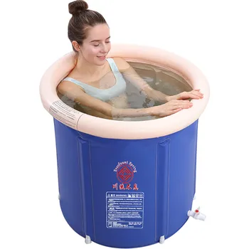 

Bath Collapsible Portable Adult Tub Household Barrel Convenient tub Large Simple Inflatable Deep