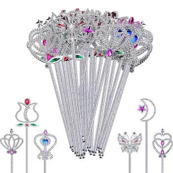 

24pcs Plastic Lovely Butterfly Wands Rose Magic Wand Angel Fairy Stick for Girls Birthday Party Cosplay Wedding Cosplay Costume