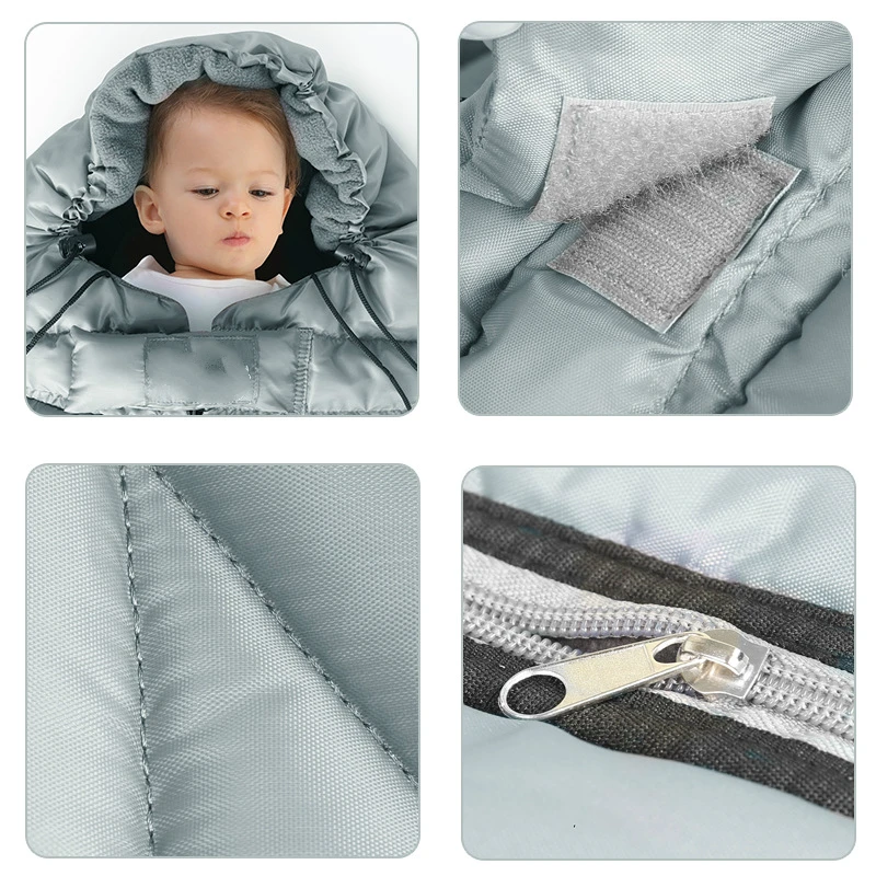 Уличные Зимние Детские спальные мешки, Детские спальные мешки-коконы, мягкий теплый конверт для новорожденных, спальные мешки для коляски 110*43 см