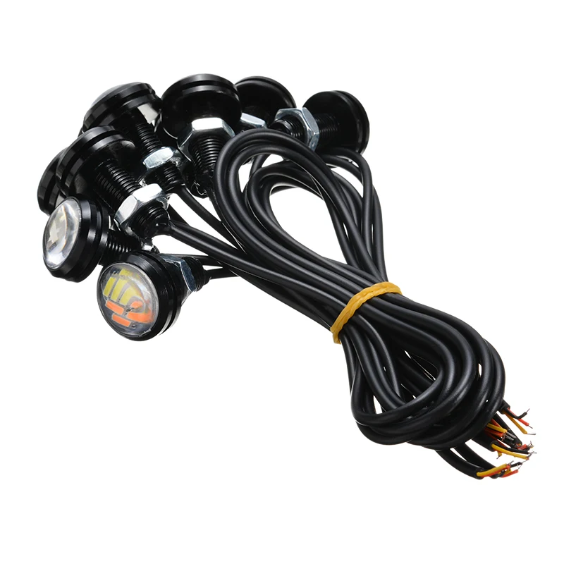 10pcs 4014 Multipurpose Eagle Eye White Amber Switchback Day-time Running Light 12LED ForTurn Signal Indicator Lamp