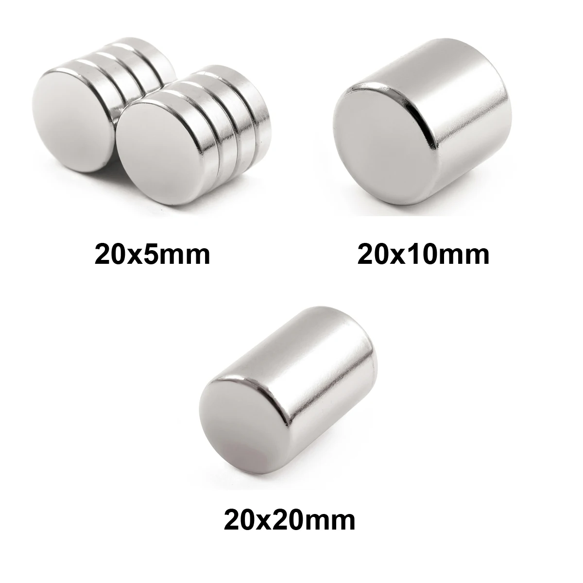 ZOOFOXS 20x1 20x2 20x3 20x4 20x5 20x10 20x20mm Small Round Neodymium Magnets N35 Strong Magnetic Disc Permanet Rare Earth Magnet