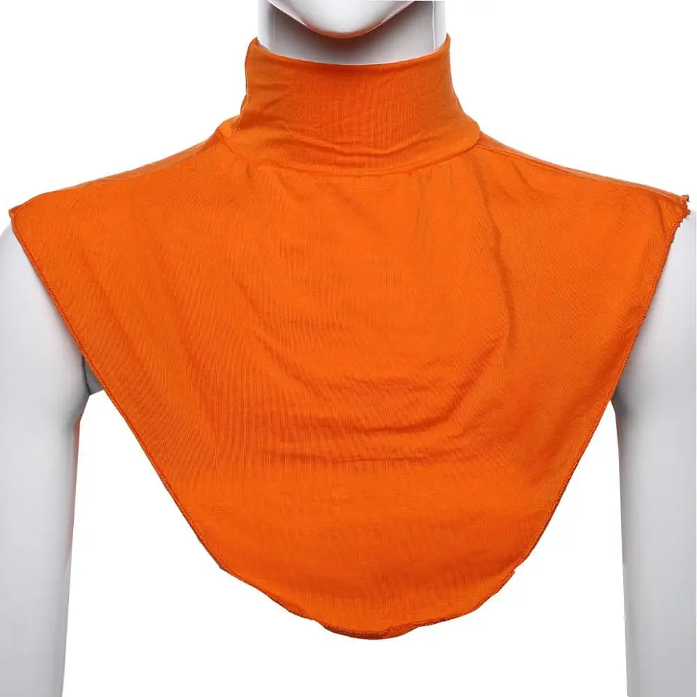 

Women's False Collar Modal Hijab Moslem Islamic Pure Color Neck Cover Loop Scarf Fake Turtleneck T-shirt Collar