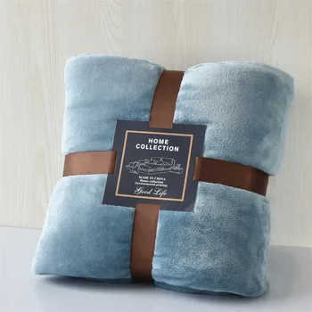 

Super Soft Blanket Flannel Aircraft Sofa Use Office Children Towel Travel Pure Color Car Travel Office Siesta Cover Blankets