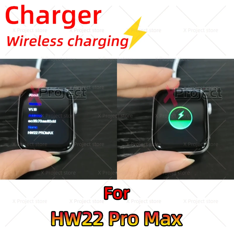 Smartwatch kablosuz şarj cihazı HW22 pro max akıllı saat HW22 artı HW22 pro  saatler USB güç kablosu manyetik şarj reloj|Akıllı Aksesuarlar| - AliExpress