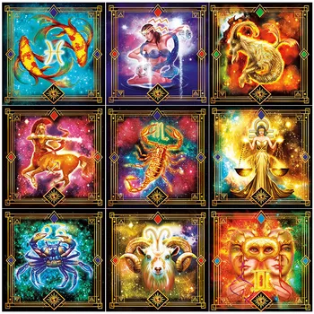 

300 Pcs Puzzle Twelve Constellations Decompression Game Mini Birthday Gift ChildrenTravel Puzzle Toys